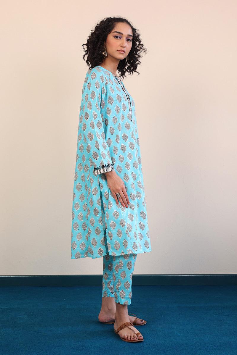 Generation - 2- Piece Paisley Block - Sky Blue - Lawn