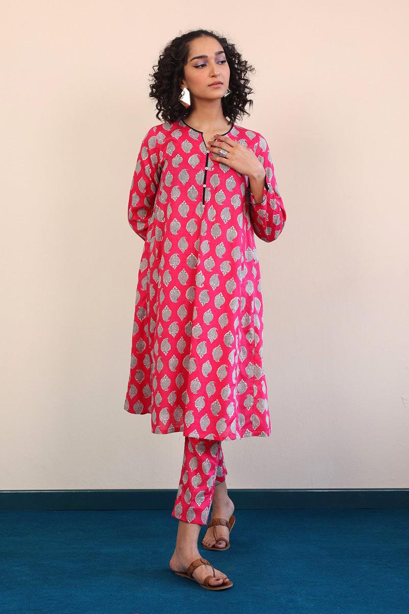 Generation - 2- Piece Paisley Block - Pink - Lawn