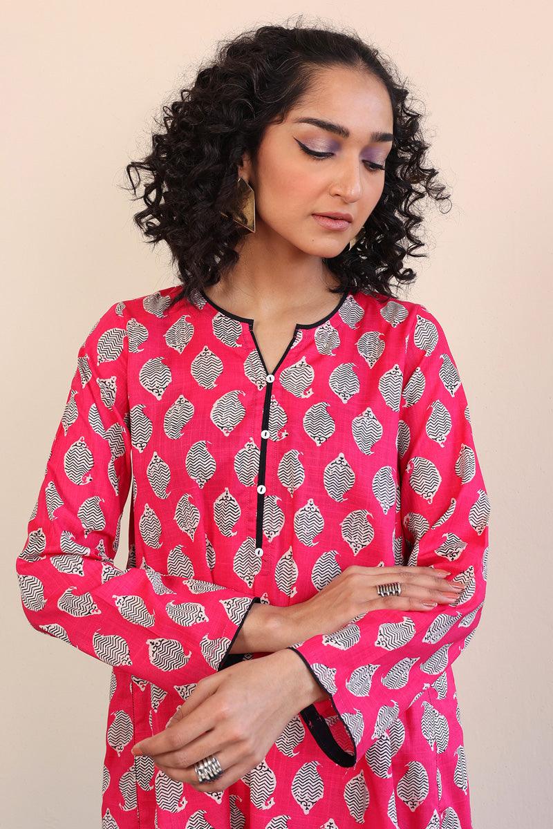 Generation - 2- Piece Paisley Block - Pink - Lawn
