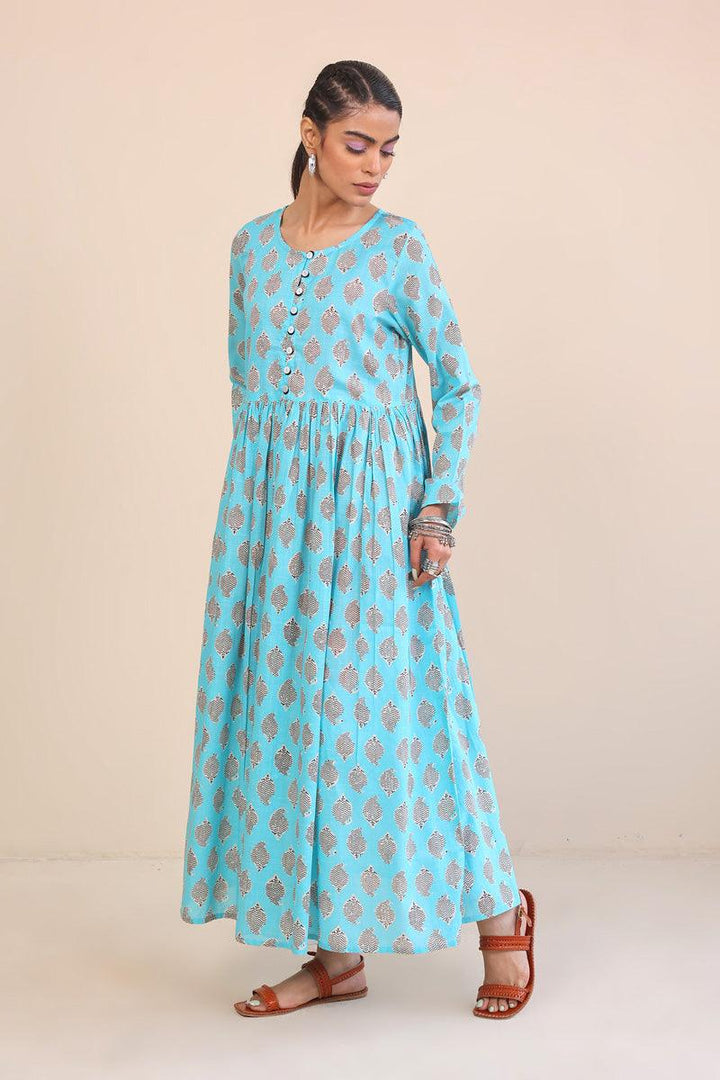 Generation - Paisley Block Dress - 1 Piece - Ferozi - Lawn