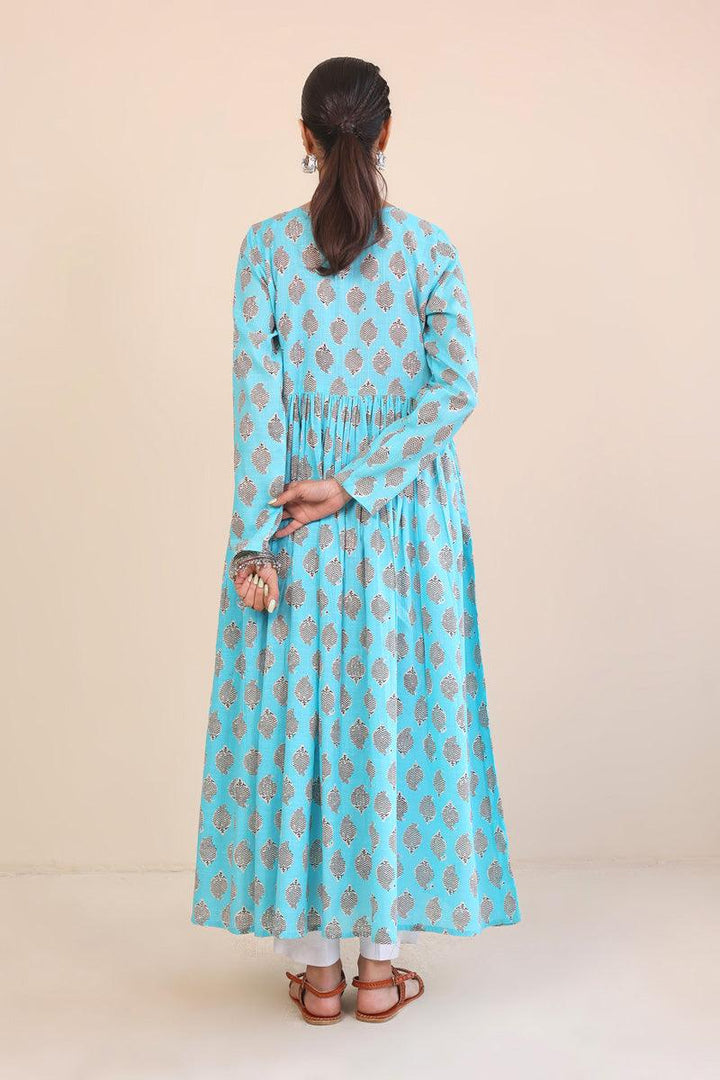 Generation - Paisley Block Dress - 1 Piece - Ferozi - Lawn