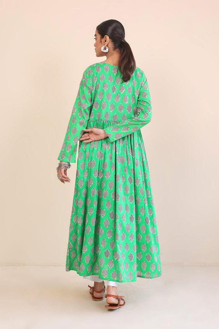 Generation - Paisley Block Dress - 1 Piece - Green - Lawn