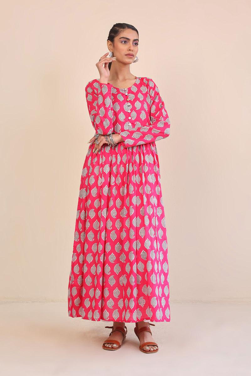 Generation - 1 Piece - Paisley Block Dress - Pink - Lawn