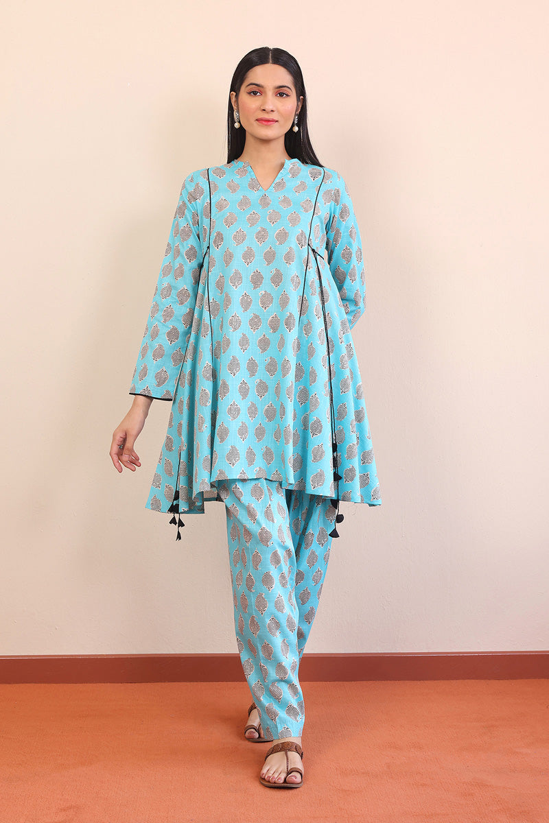Generation - 2 Piece Paisley Block - Sky Blue  Lawn