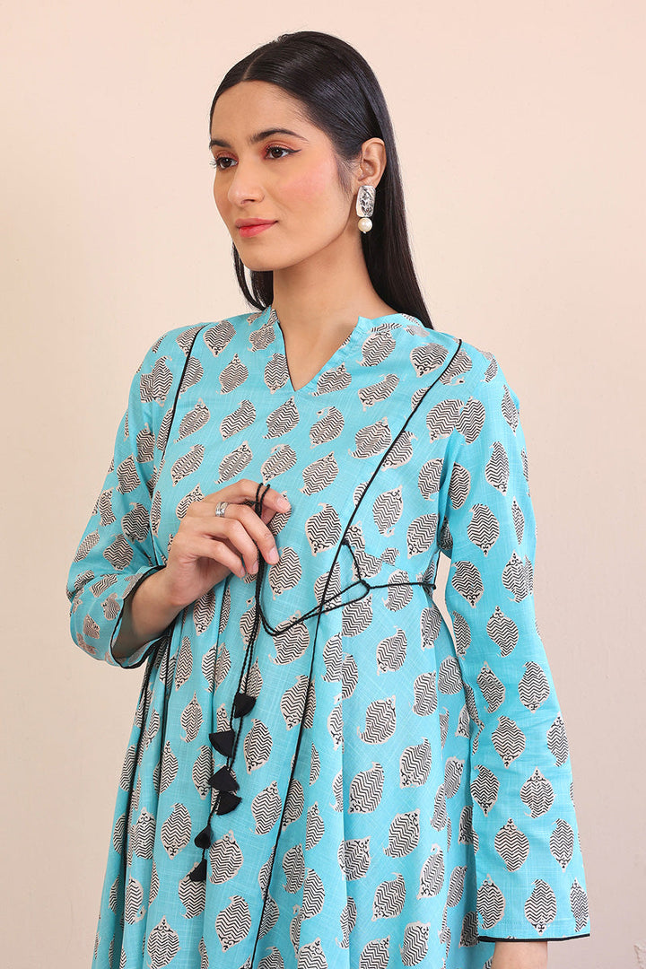 Generation - 2 Piece Paisley Block - Sky Blue  Lawn