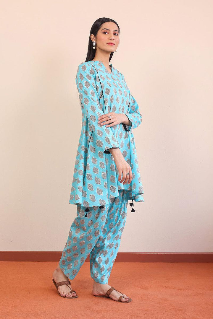 Generation - 2 Piece Paisley Block - Sky Blue  Lawn