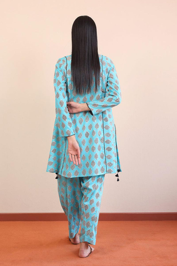 Generation - 2 Piece Paisley Block - Sky Blue  Lawn