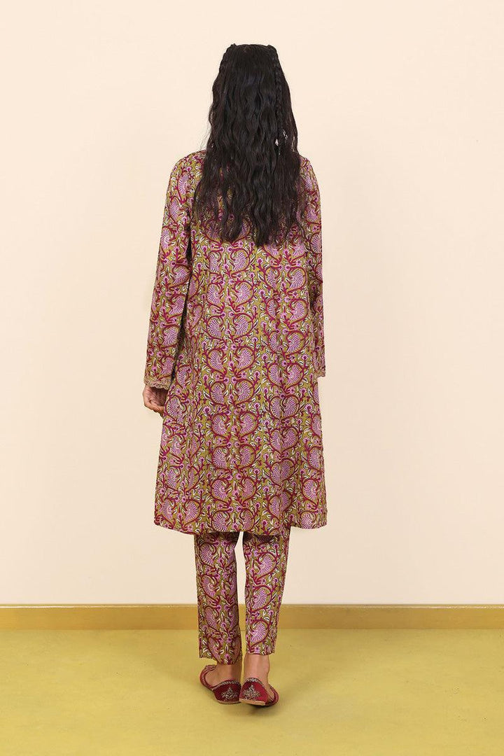Generation - 2 Piece - Pankhi Set - Olive Green - Lawn