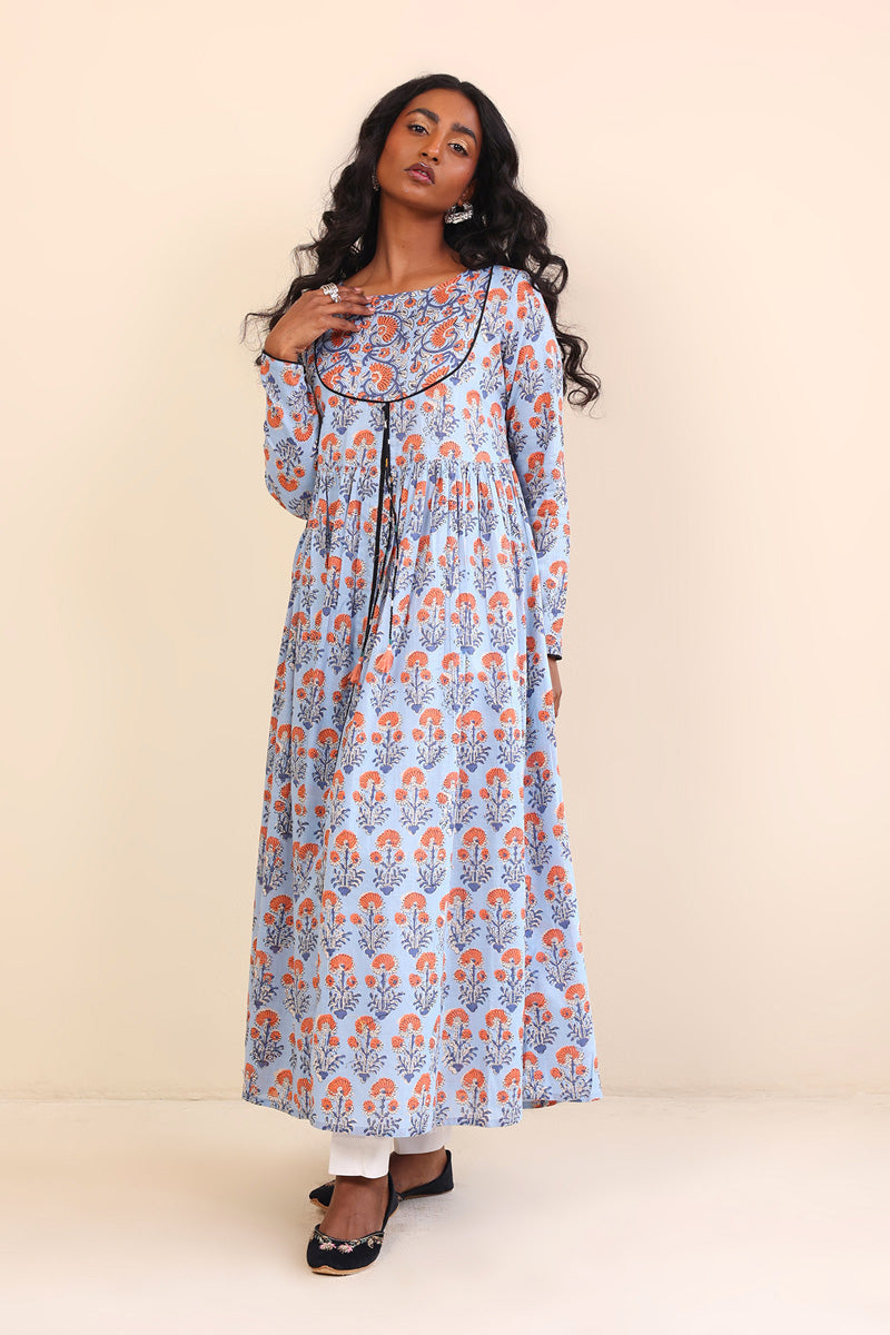 Generation - 1 Piece - Pankhi Dress - Sky Blue - Lawn