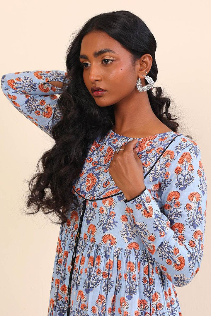 Generation - 1 Piece - Pankhi Dress - Sky Blue - Lawn