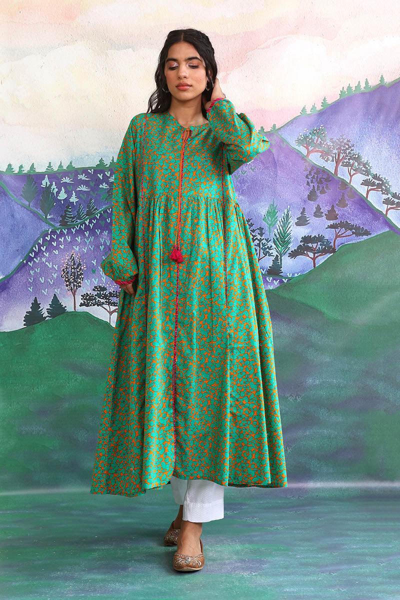 Generation - Gulab Dress - 1 Piece - Mango Yellow - Lawn