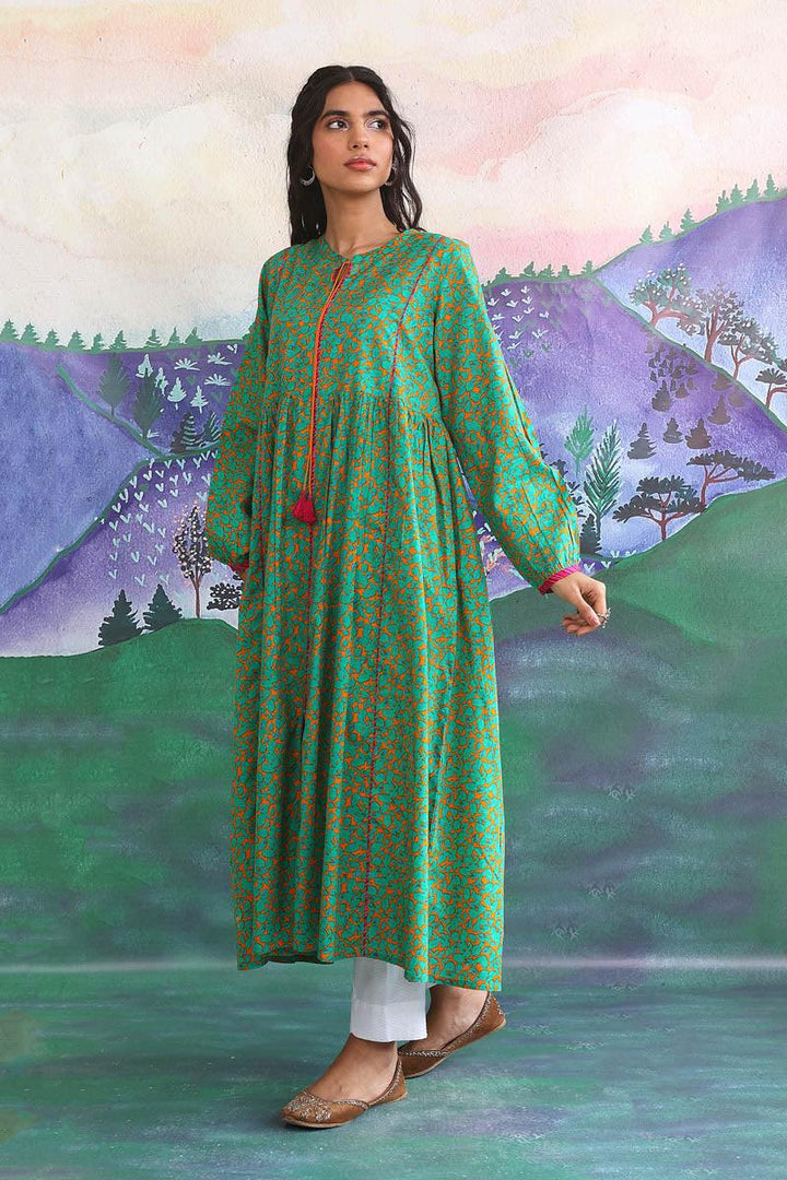 Generation - Gulab Dress - 1 Piece - Mango Yellow - Lawn