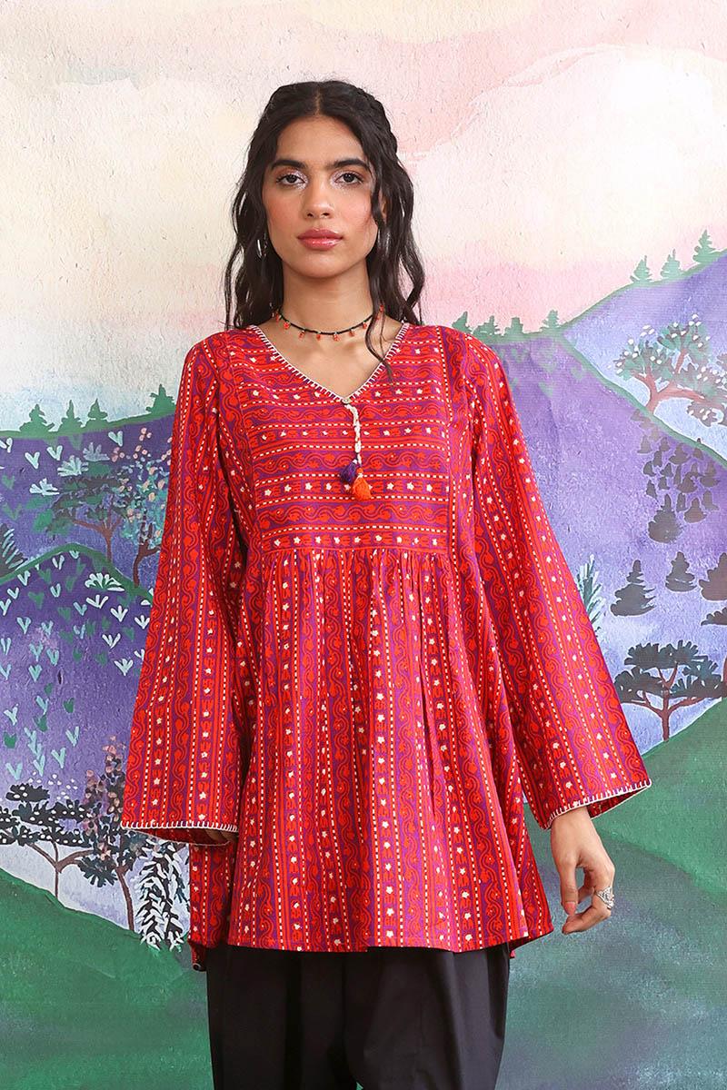 Generation - Mushrooms Shirt - 1 Piece - Red - Lawn