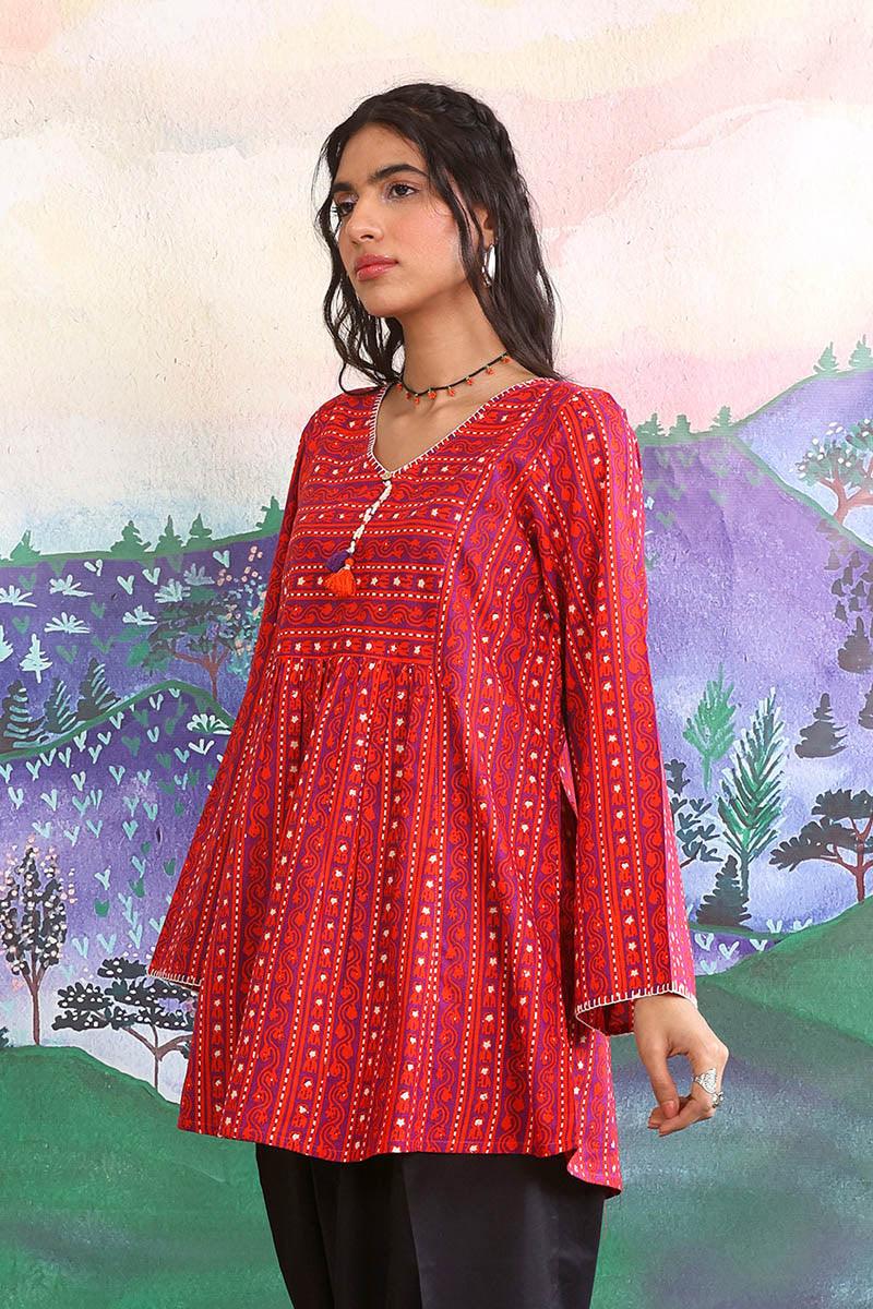 Generation - Mushrooms Shirt - 1 Piece - Red - Lawn