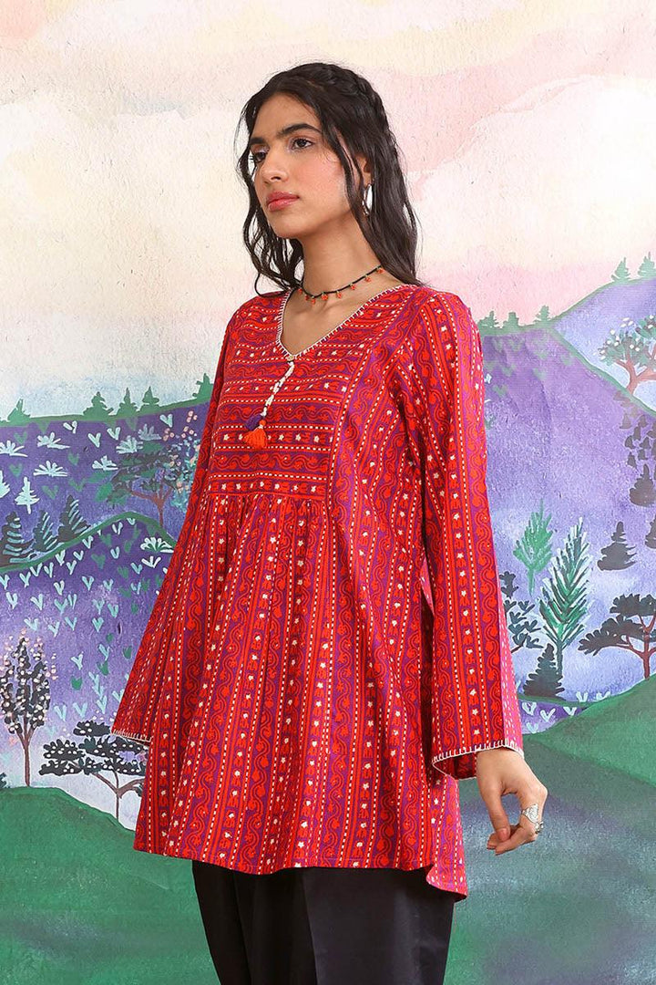 Generation - Mushrooms Shirt - 1 Piece - Red - Lawn