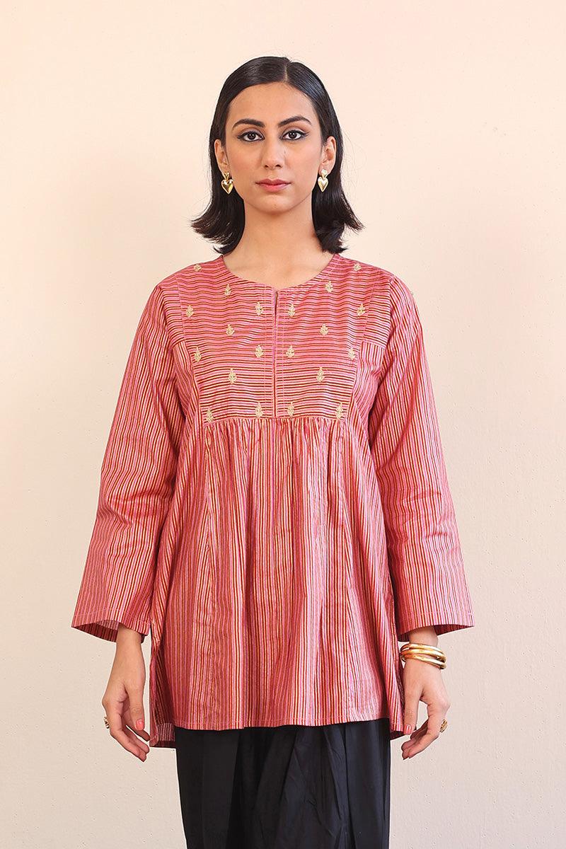 Generation - Sunehri Top - Red - 1 Piece