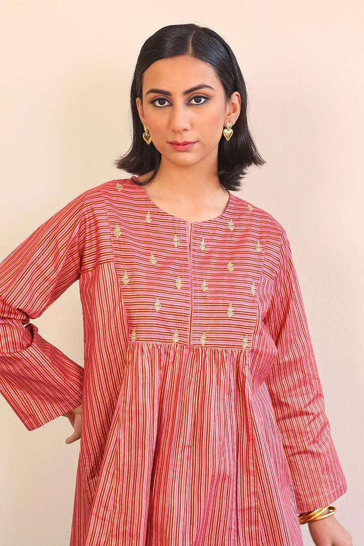 Generation - Sunehri Top - Red - 1 Piece