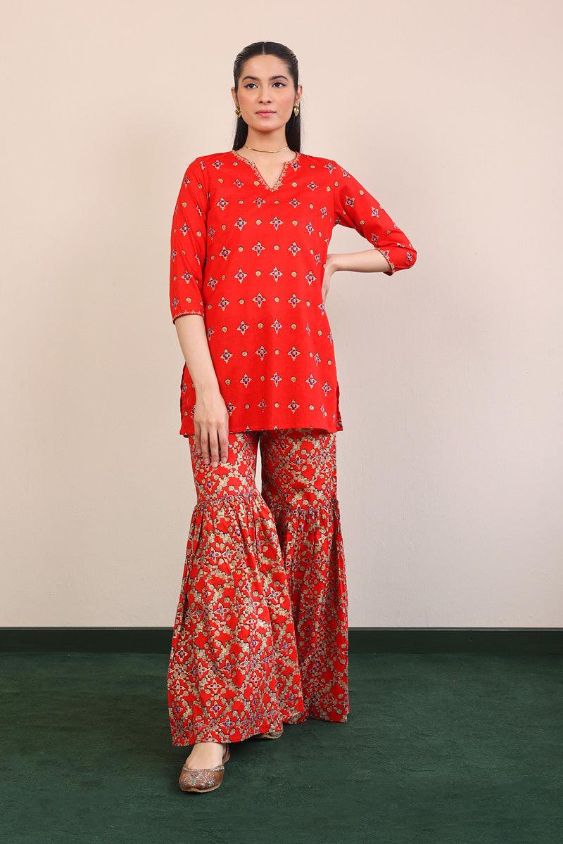 Generation - Zarnigar Gharara 2-Piece - Red