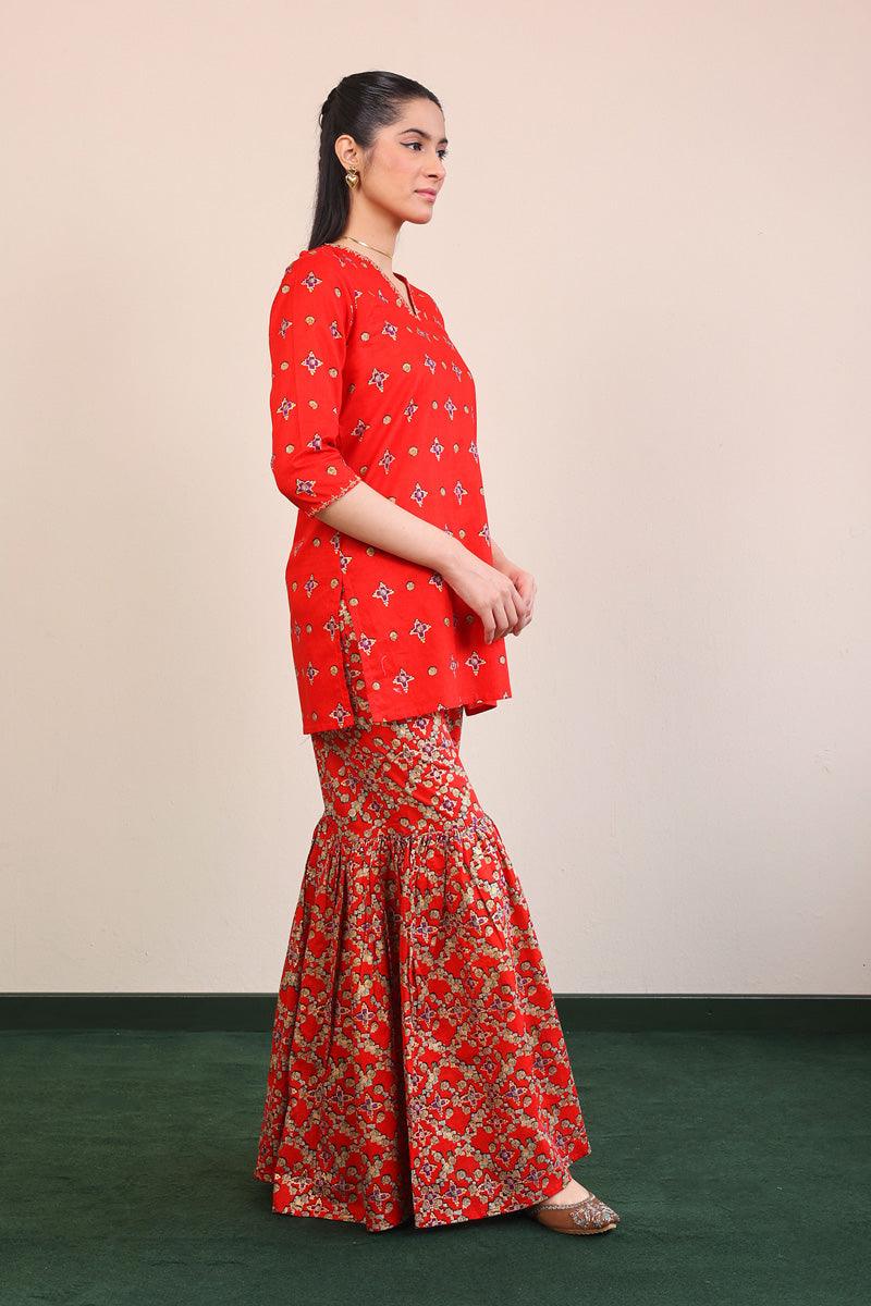 Generation - Zarnigar Gharara 2-Piece - Red