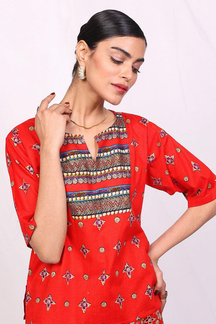 Generation - Zarnigar Skirt Co-ords - Red - 2 Piece