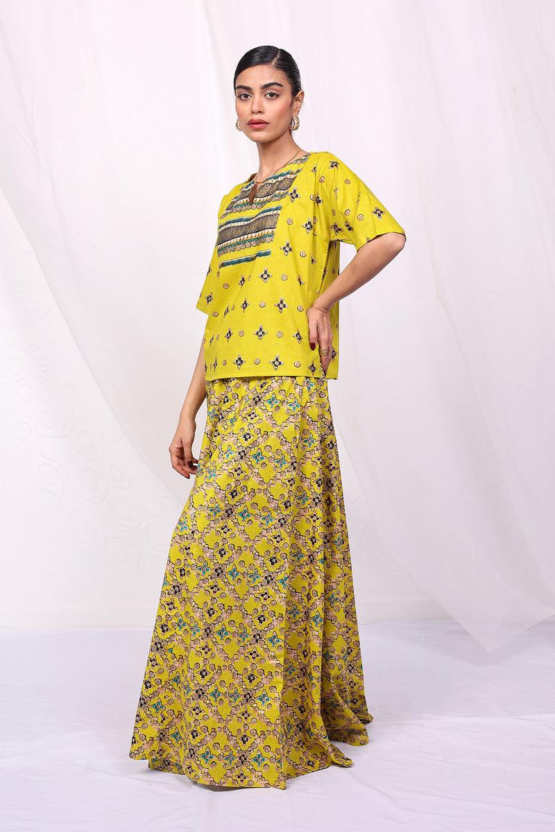 Generation - Zarnigar Skirt Co-ords - Yellow - 2 Piece