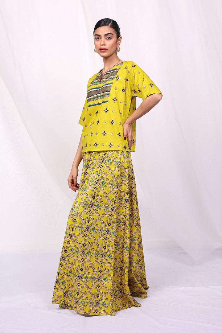 Generation - Zarnigar Skirt Co-ords - Yellow - 2 Piece