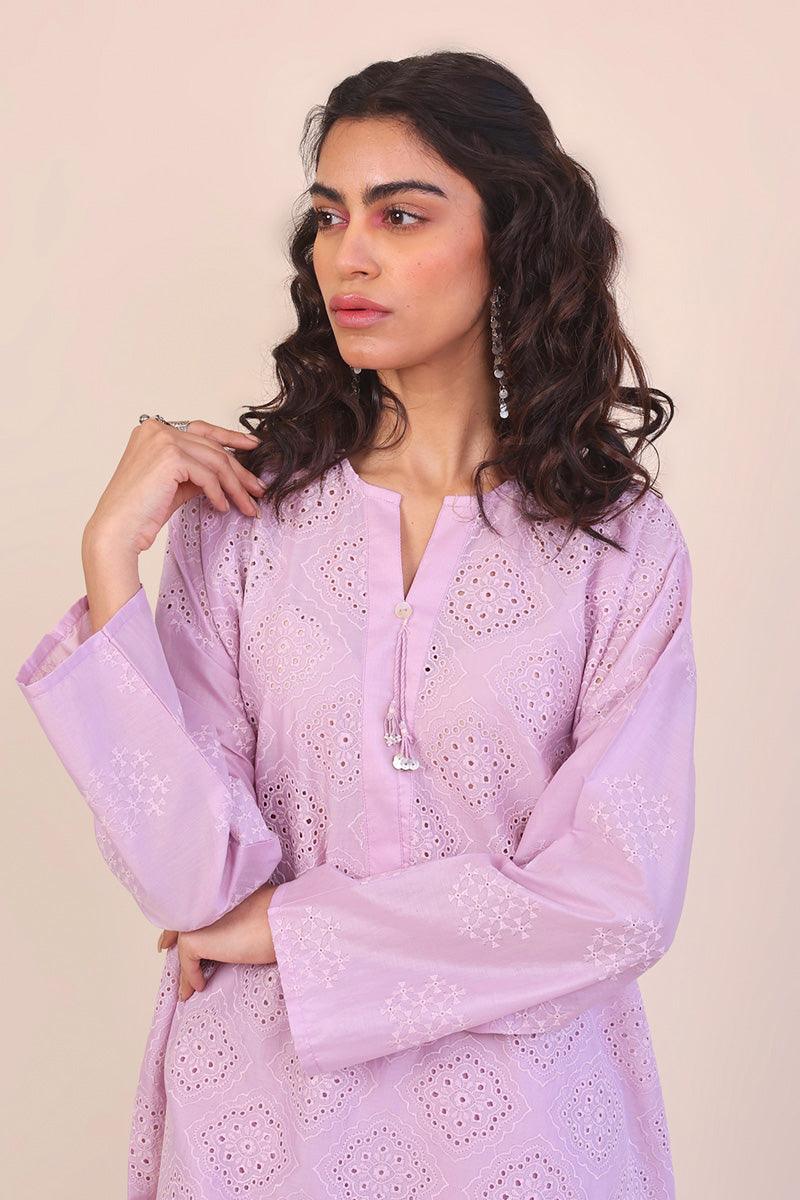 Generation - Summer Breeze Moroccan 2-Piece Set - Purple - Schiffli