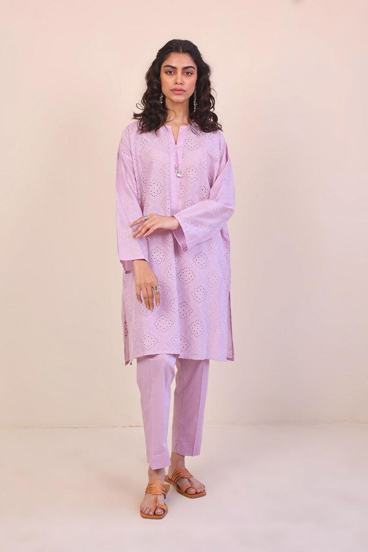 Generation - Summer Breeze Moroccan 2-Piece Set - Purple - Schiffli