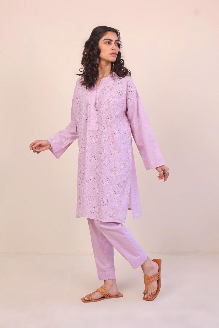 Generation - Summer Breeze Moroccan 2-Piece Set - Purple - Schiffli
