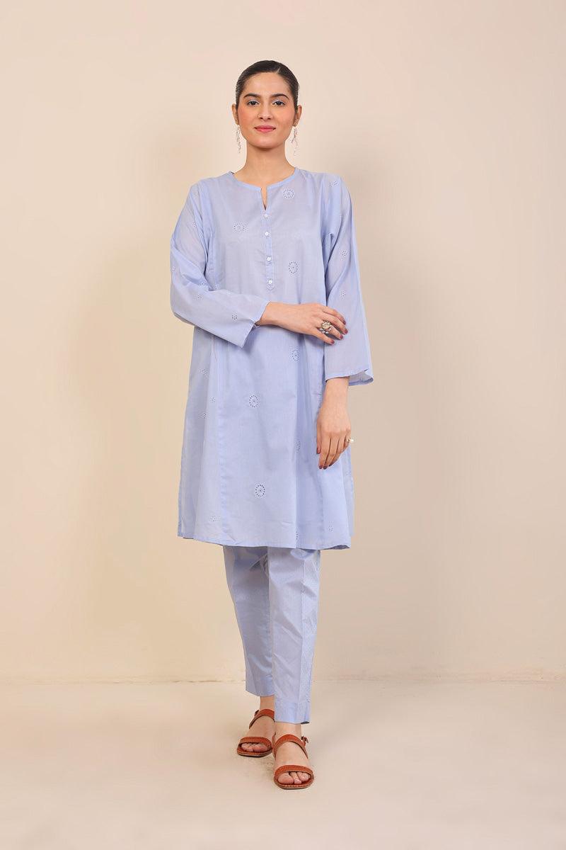 Generation - Summer Breeze Schiffli Set - Blue - Schiffli - 2 Piece