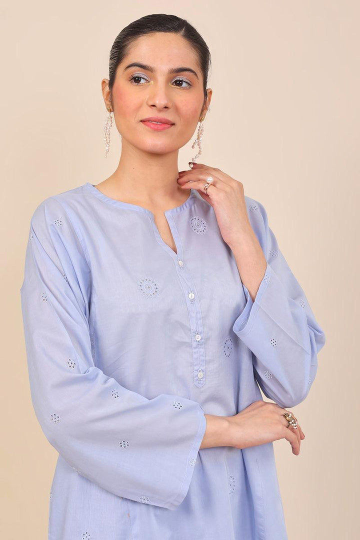 Generation - Summer Breeze Schiffli Set - Blue - Schiffli - 2 Piece