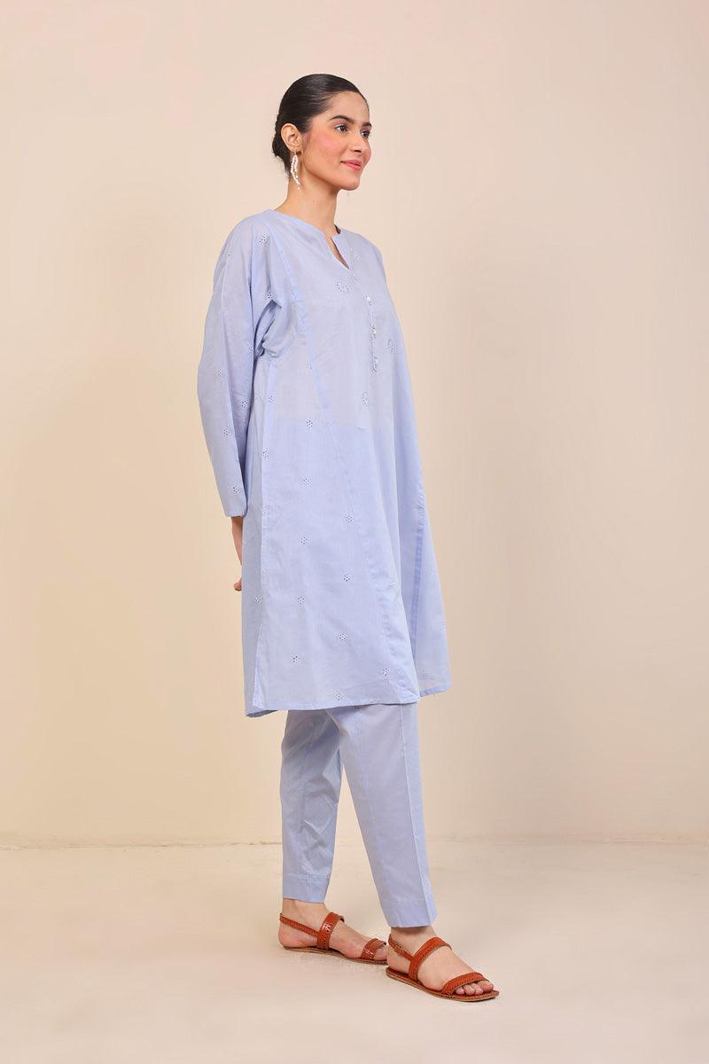 Generation - Summer Breeze Schiffli Set - Blue - Schiffli - 2 Piece