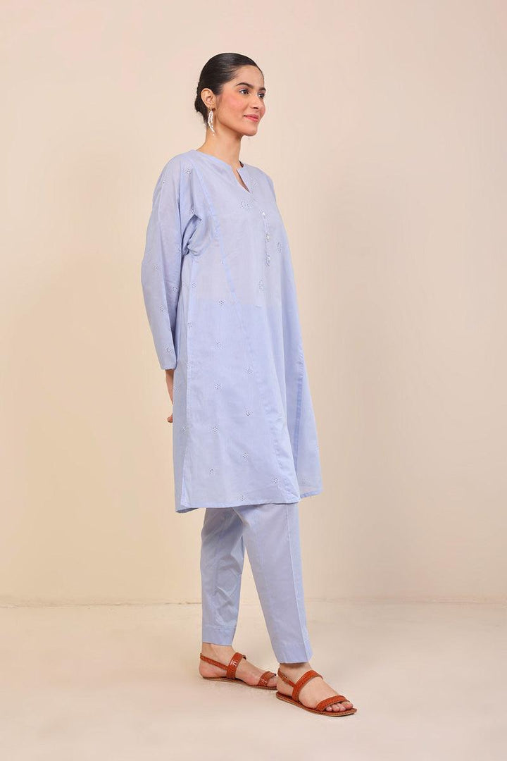 Generation - Summer Breeze Schiffli Set - Blue - Schiffli - 2 Piece