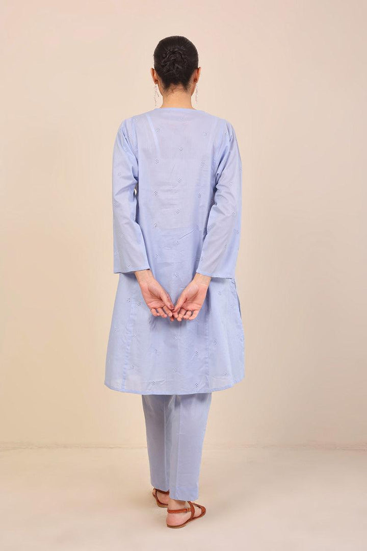 Generation - Summer Breeze Schiffli Set - Blue - Schiffli - 2 Piece