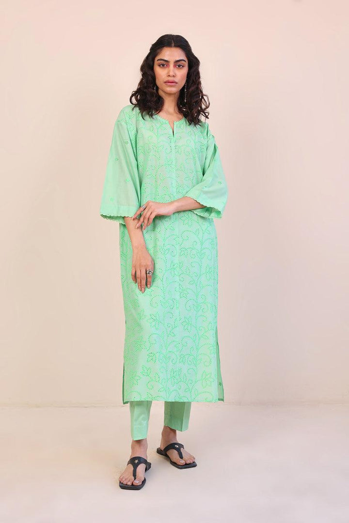 Generation - Summer Breeze Moroccan 2-Piece Set - Green - Schiffli