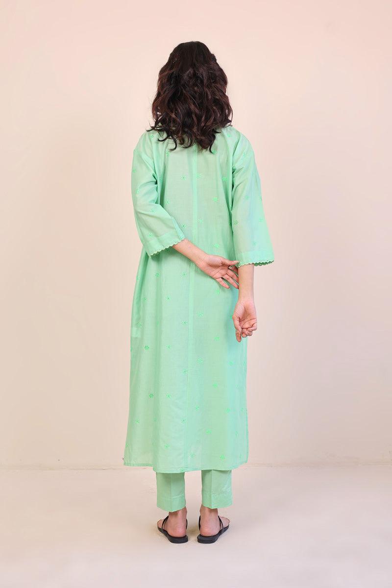 Generation - Summer Breeze Moroccan 2-Piece Set - Green - Schiffli