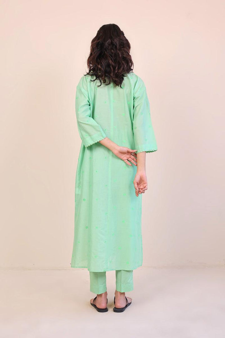 Generation - Summer Breeze Moroccan 2-Piece Set - Green - Schiffli