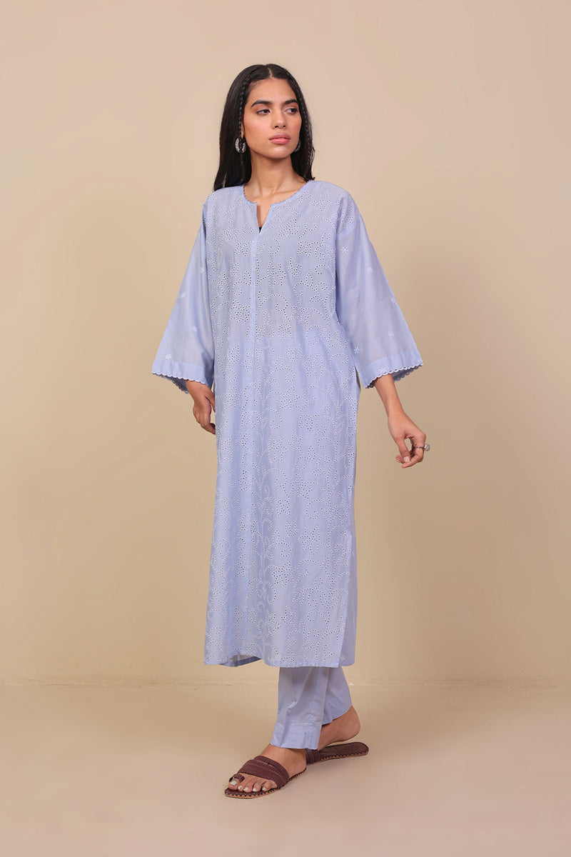 Generation - Summer Breeze Schiffli 2-Piece - Sky Blue - Lawn