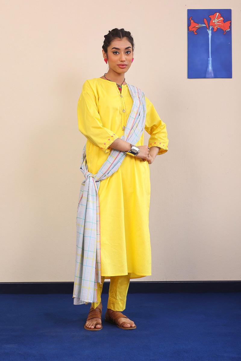Generation - Zardi Suit Weavers Tale - Yellow - Lawn - 3 Piece