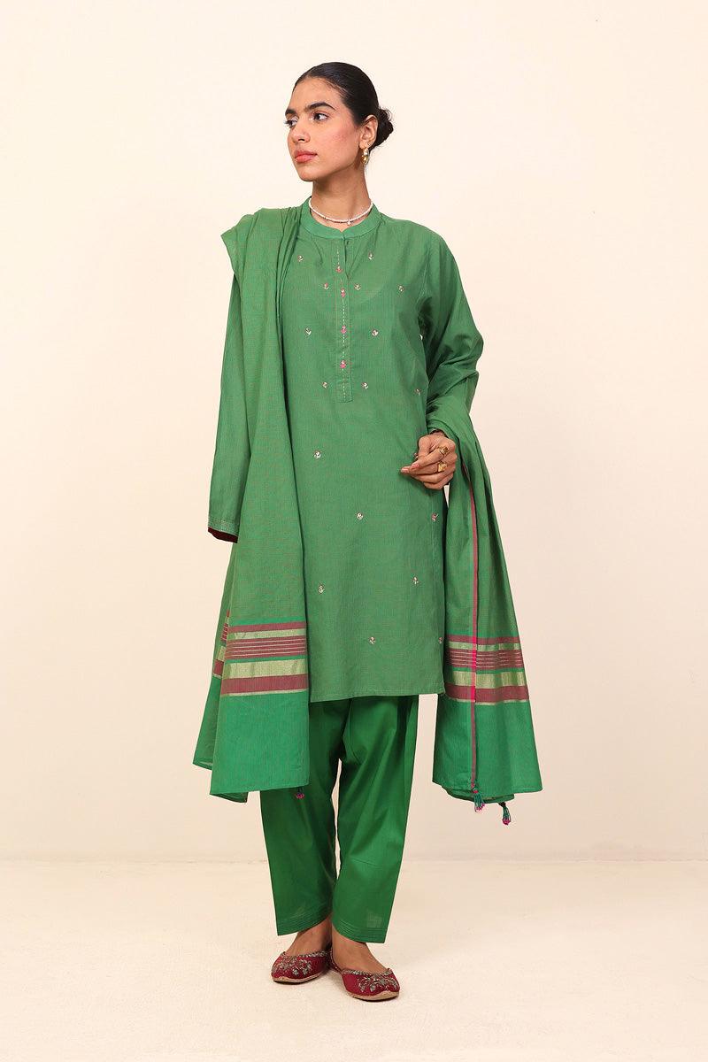 Generation - 3 Piece - Weavers Tale Suit - Green - Lawn
