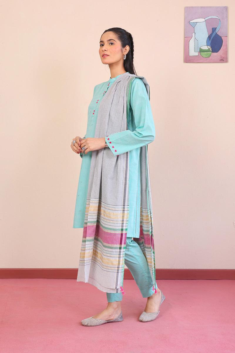 Generation - Weavers Tale Suit - Ferozi - Lawn - 3 Piece