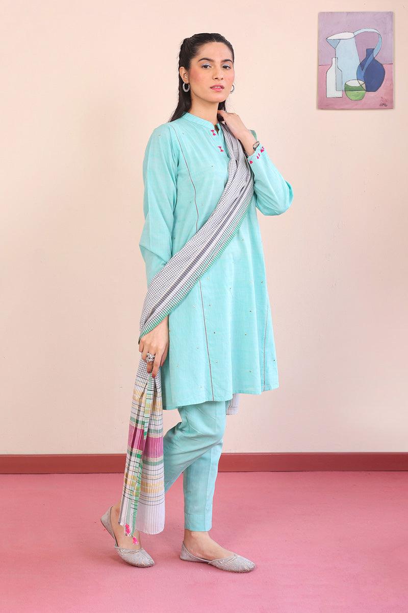 Generation - Weavers Tale Suit - Ferozi - Lawn - 3 Piece
