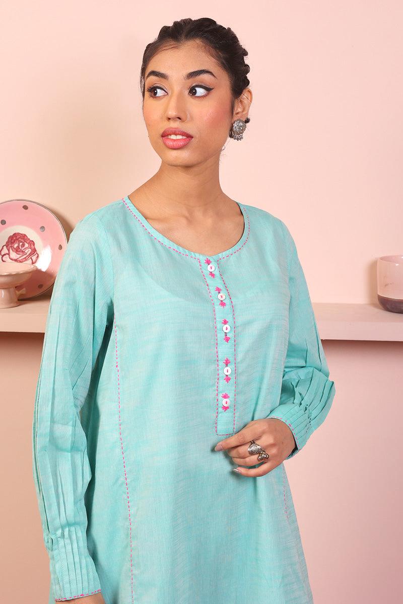 Generation - 2Piece Weavers Tale Set - Ferozi - Lawn - 2 Piece