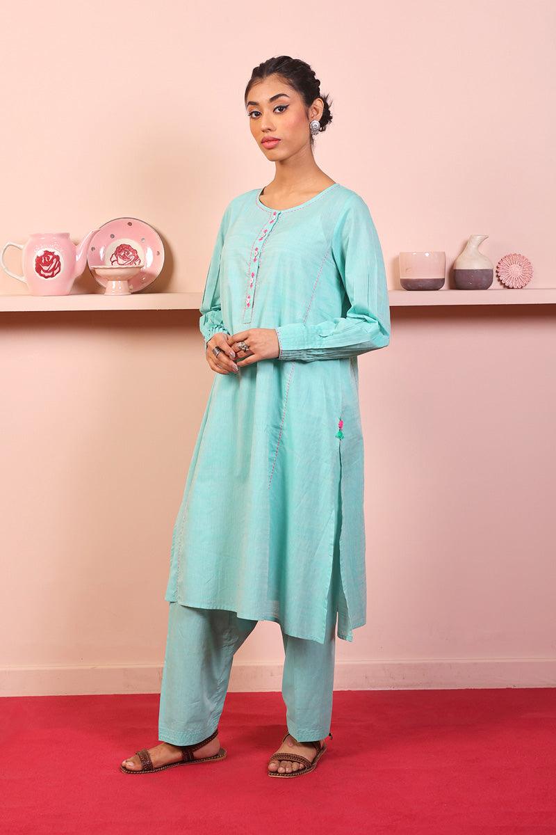 Generation - 2Piece Weavers Tale Set - Ferozi - Lawn - 2 Piece