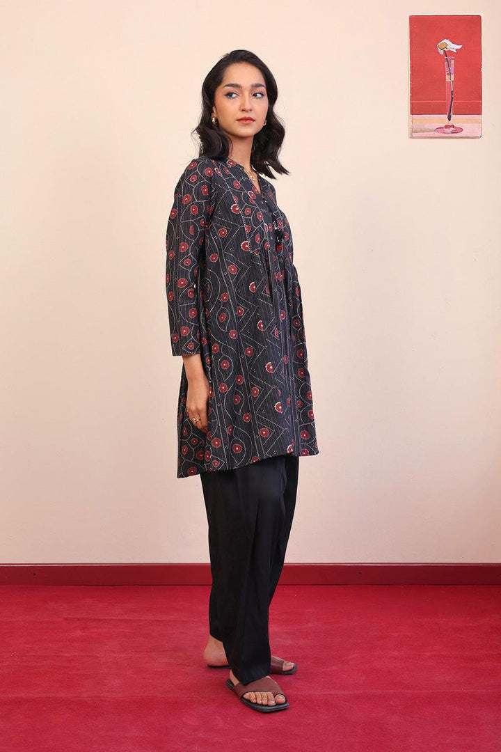 Generation - Chandarkani Peplum - Black - Lawn - 1 Piece