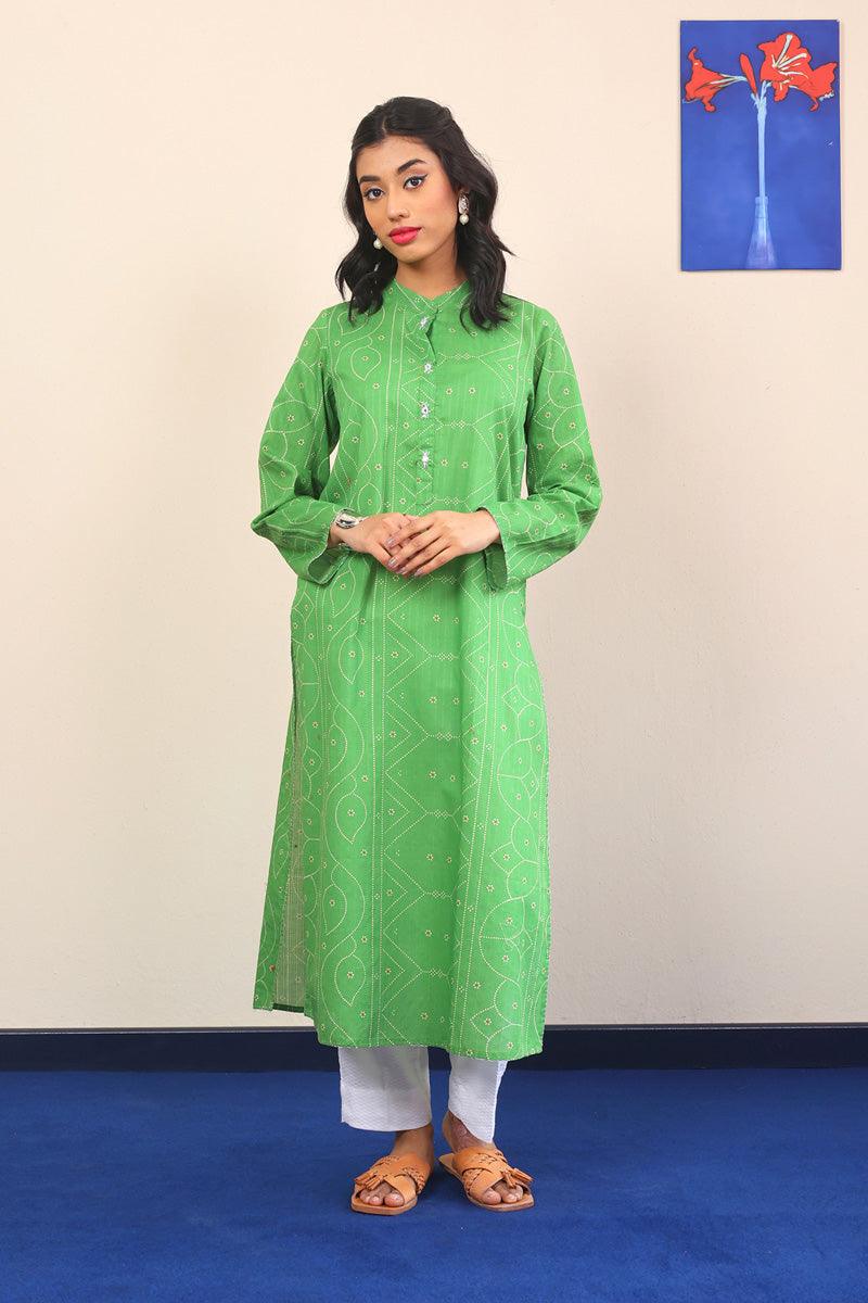 Generation - Chandarkani Kurta - Green - Lawn - 1 Piece