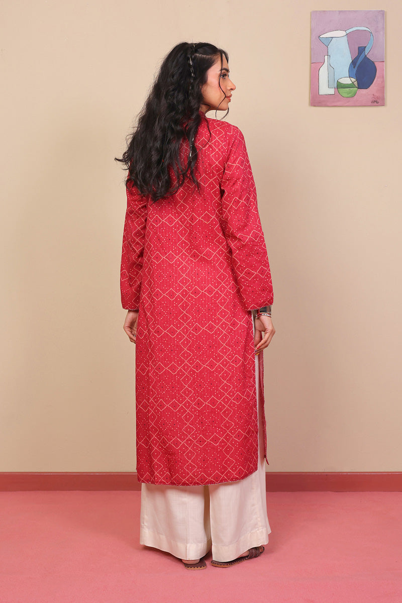 Generation - Chandarkani Kurta - Maroon - Lawn - 1 Piece
