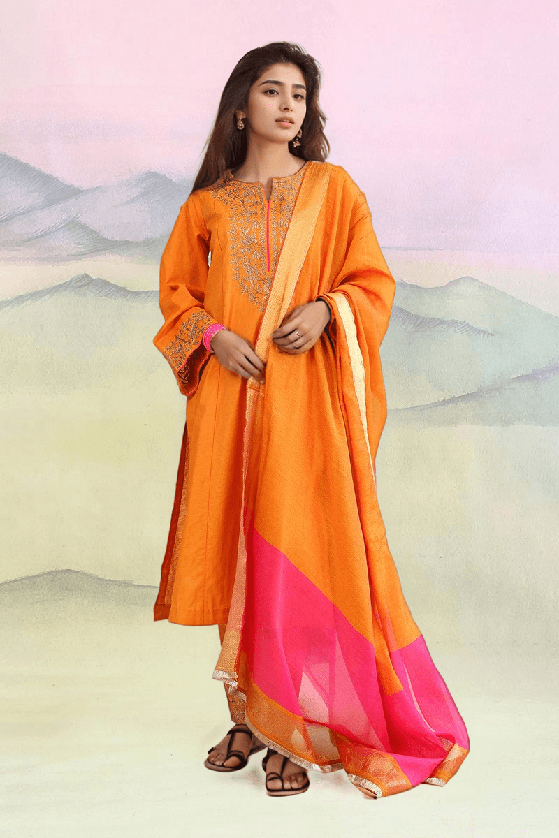 Generation - Aik Rang 3-Piece Suit - Orange