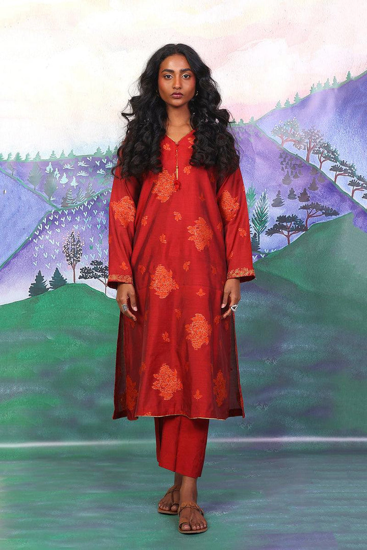 Generation - Hub Banarsi 2-Piece Suit - Red