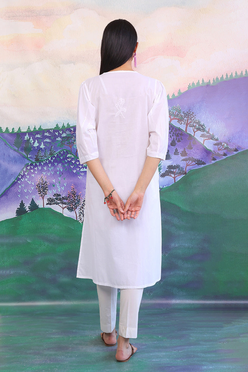Generation - 1 Piece - Urban Foliage Kurta - White - Lawn